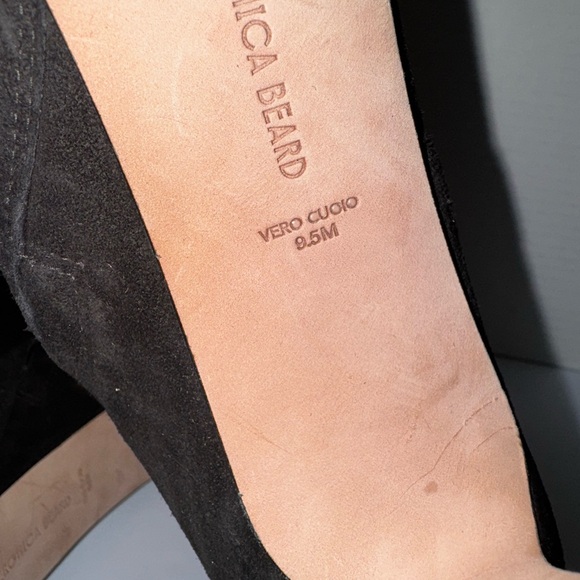 Veronica Beard Dali platform black suede boots 9.5 - Picture 4 of 4